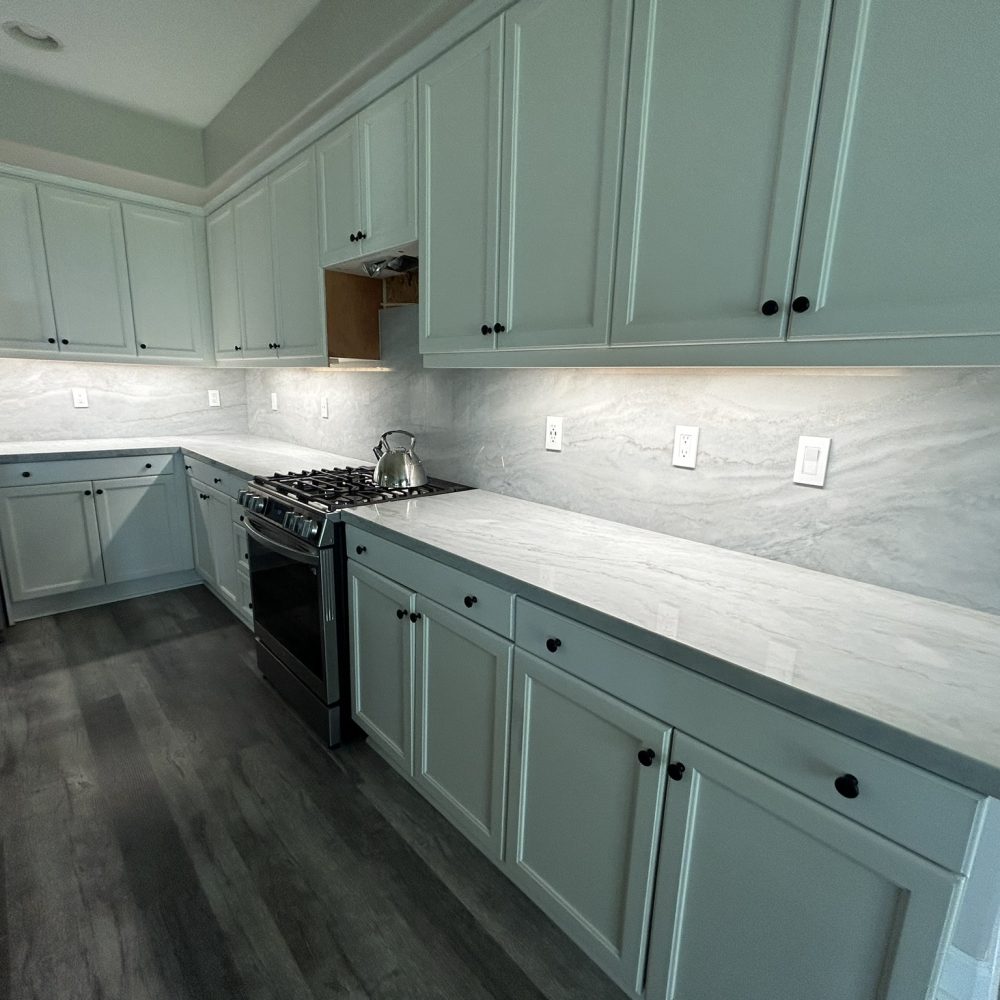 Perfectly installed kitchen lighting by a certified residential electrician.